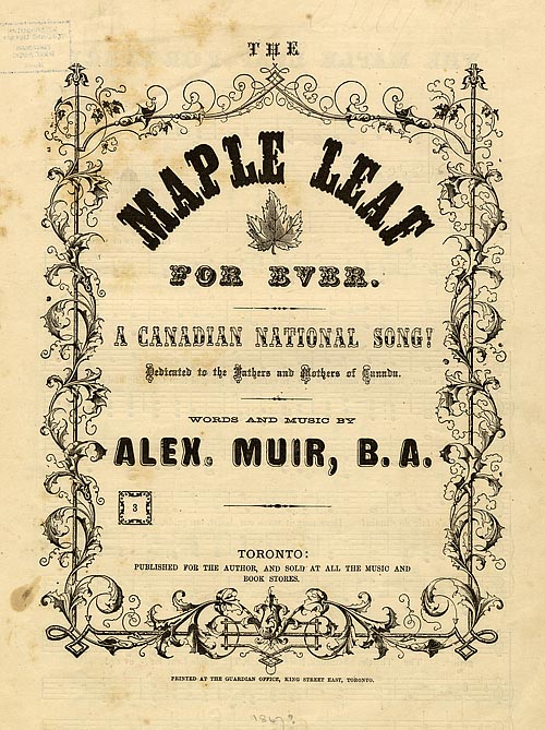 Sheet music for "Maple Leaf for ever" [sic]