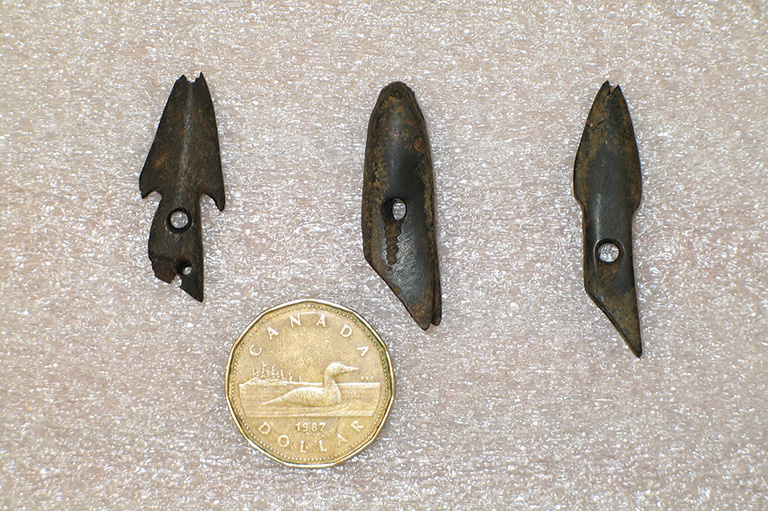 Harpoon heads on a neutral background.