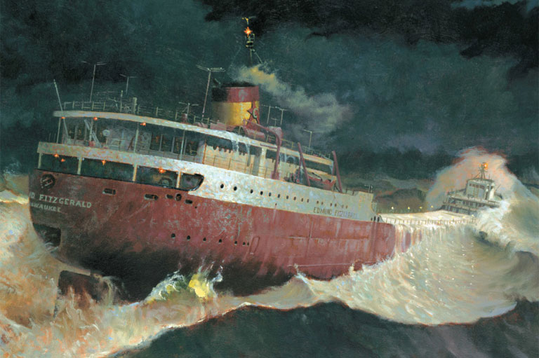 Painting of the Edmund Fitzgerald / courtesy of ShipwreckMuseum.com