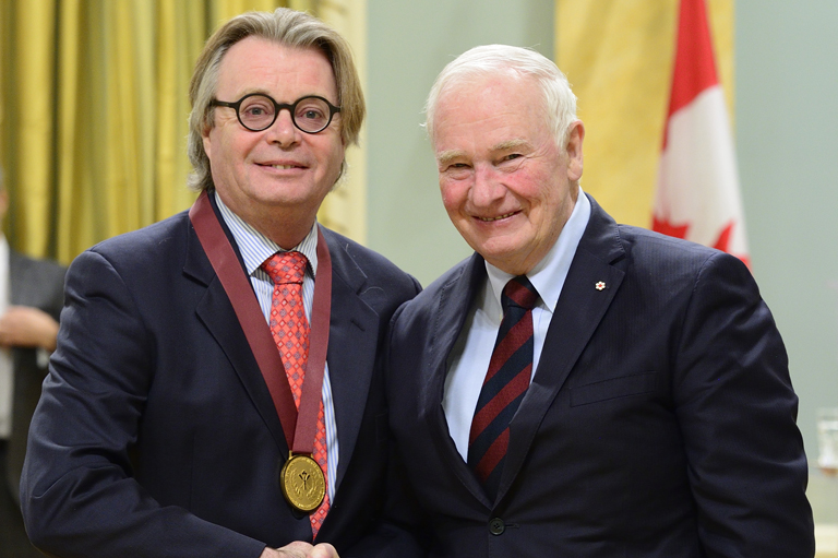 Robert C. H. Sweeny receiving his award at Rideau Hall, Ottawa, 2016.