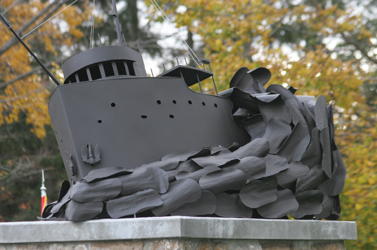 Permanent memorial erected to commemorate the “White Hurricane of 1913.”