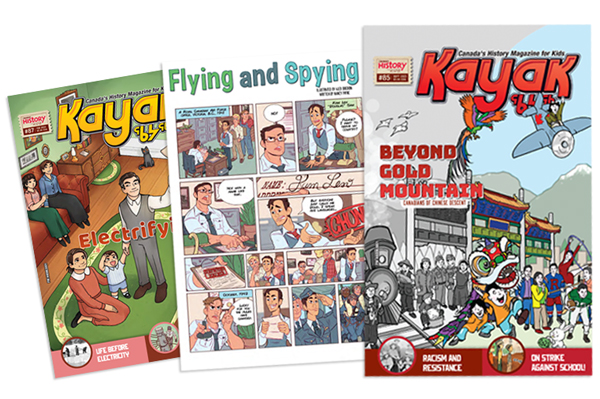 Covers of Kayak in print and on mobile device