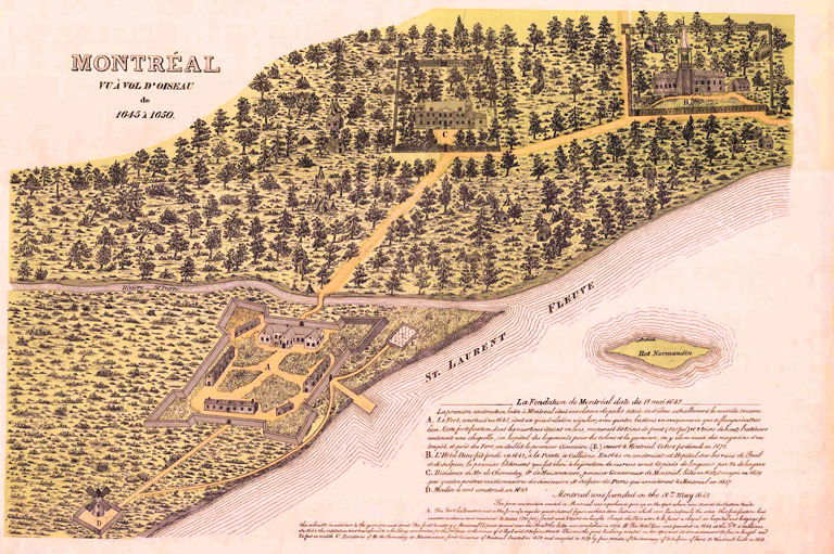 Ville Marie Montreal Map Founding Of Ville-Marie - Canada's History