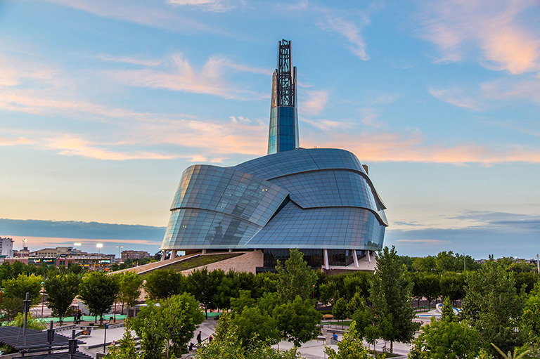 This image shows the Canadian Museum for Human Rights. 