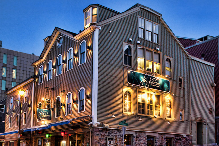 Photograph of the Five Fishermen restaurant in Halifax. 
