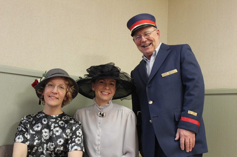 Members of the Boomtown Trail Community Initiatives Society in historic costume. 