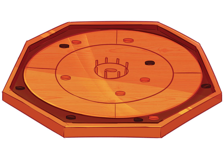 The Crokinole King - Traditional Octagon Crokinole India