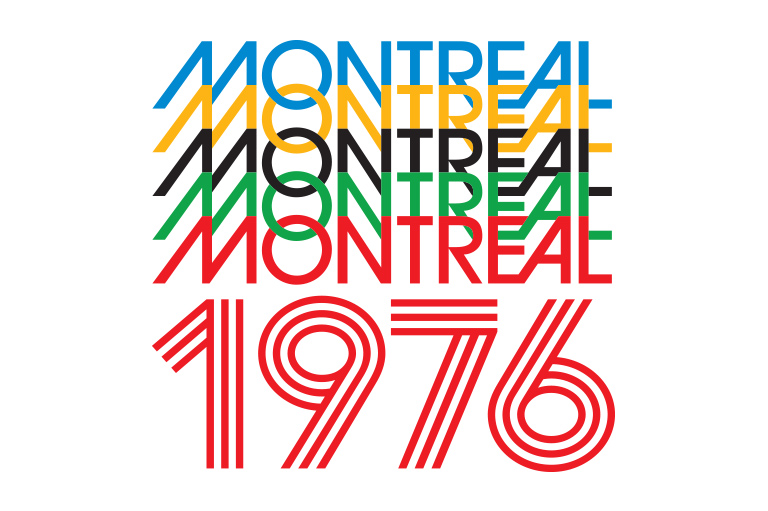 Graphic treatment: Montreal 1976 typography