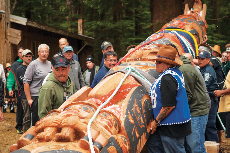 Erecting a Totem Pole