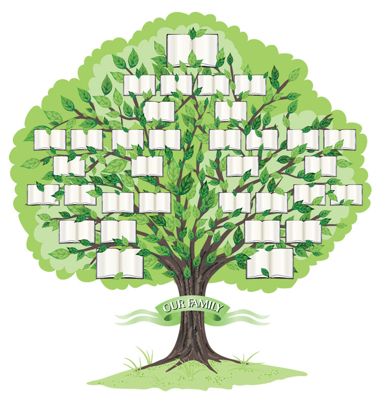 Illustration of a tree with spaces for names